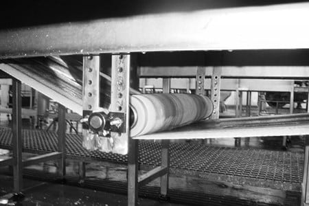 view of a carrier roller for a conveyor belt<br />
